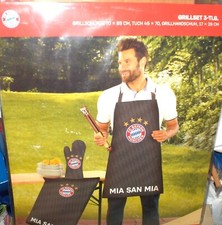 FC BAYERN MÜNCHEN  GRILL-SET  3 tlg. Schürze, Tuch,HS  Neu, OVP, Lizenz, Rarität