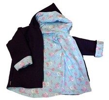 Wollwalkjacke Zipfeljacke Wale Meerestiere Baby Kinder Wendejacke Kapuze