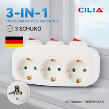 3-Fachs EU Steckdose