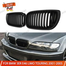 Einzelsteg Schwarz Kühlergrill Grill Nieren Für BMW 3ER E46 Limo Touring 2001-05