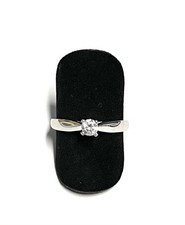 925/- Sterlingsilber Ring, Solitär, simulierter Diamant, Antragsring, Gr. 55.