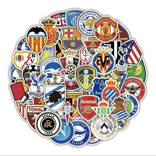 100x fußball sticker set - 100x,