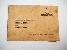 Deutz D 2506 3006 4006 5006 5506 Traktor Ergänzung Ersatzteilliste 1972