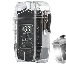 Elektronische Feuerzeug Dual Arc Plasma Lighter Lichtbogen USB Aufladbar LED.