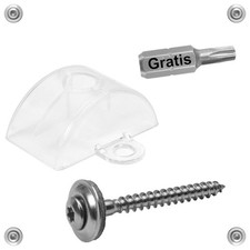 100 Abstandhalter 76/18 Sinus Wellplatten + Spenglerschrauben 4,5x45 V2A EPDM