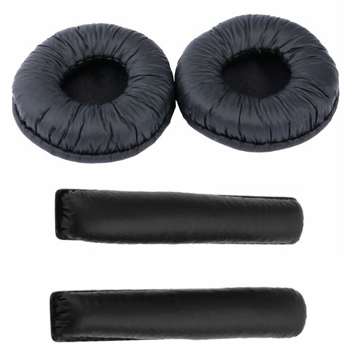 Schwarze leder ohrpolster und - schwarze,