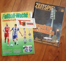DDR-Aufnäher: 1.FC Union Berlin & Magnet-Tabelle, FUWO +Zeitspiel Fußball Eisern