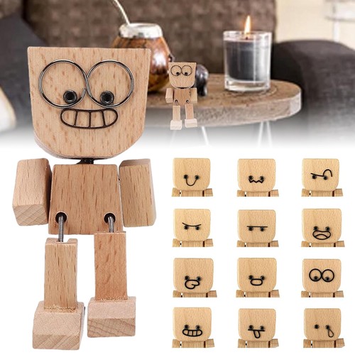 Charmante kleine holzfigur mit - kleine,
