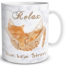 Tasse Katze mit Spruch "Relax