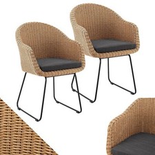 Korbsessel Korbstühle Stühle Rattan Set Outdoor Indoor Rattanstühle Juskys®
