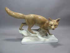 Plaue Schierholz Porzellanfigur Porzellan Figur Fuchs GROSS