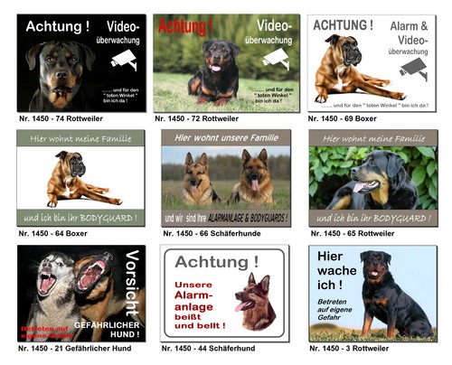 Hundeschild-Hund-Video-Alumini