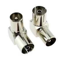 ✅ 2 Stück KOAX Winkel Adapter 90 Grad Antennen Stecker Buchse TV SAT Verbinder