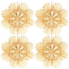 4x Strohsterne im Mix-Set -