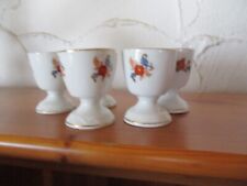 5 x Antike Eierbecher  Art Deco Design Sorau Astoria Porzellan  - Vintage