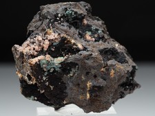 Rhodochrosit, Malachit ps.n. Cuprit, Grube Wolf, Herdorf, Siegerland