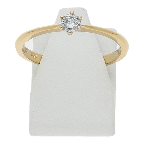 Solitär diamant brillant ring - diamant,