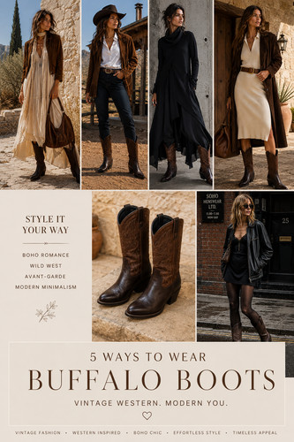Buffalo vintage cowboy boots - buffalo,