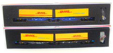 Mehano H0 58865 + 58955 - DHL Containertragwagen DHL ITL/PKP Cargo