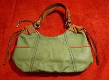 Handtasche Damen grün von Fossil Leder Magnetverschluss