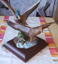 Kaiser Porzellan-Enten-Paar -RAR-Figur Kaiser limitiert mit Holz-Sockel