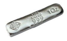 BeKo Edelmetalle 1 Oz Silberbarren - Langbarren 999 Feinsilber Gussbarren