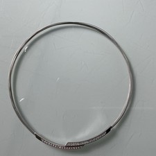 Pierre Lang Halsreif Silber 49 cm Magnetverschluss mit Zirkoniasteinen