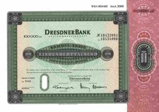 Dresdner Bank Frankfurt 1984 Bremen Bückeburg Beuthen 100.000 DM Rhein Ruhr Bank