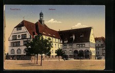 Feuerbach, Ansichtskarte, Rathaus 1921 