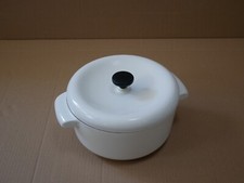 STAUB Gusseisen Bräter Cocotte Kochtopf Schmortopf Topf - 22 cm - weiß