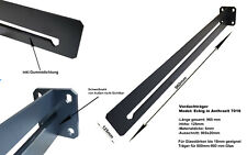Vordach Träger für 80cm - 90cm tiefes VSG Glas bis 18mm B-Ware inkl Kantenschutz