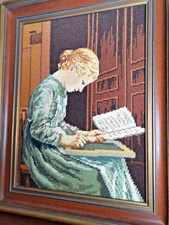 Gobelinbild Schreiberin blonde