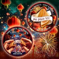 Silbermünze 1 oz Fiji One Earth 2022 - Happy New Year - Silber Farbe