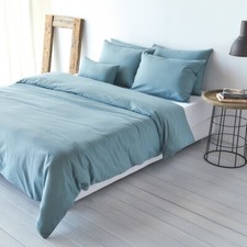 Uni Baumwolle-Leinen Bettwäsche Traumschlaf