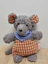 Käthe Kruse Kuscheltier Maus ? rot gelb kariert *Vintage* ca 18cm