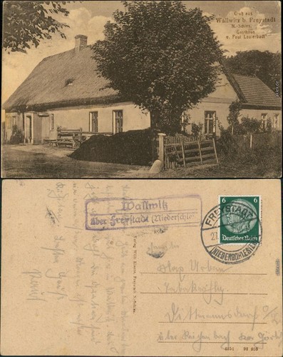 Ansichtskarte wallwitz - wallwitz, b