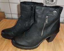 Schöne gefütterte Stiefelette von Rieker - black Grösse 39 ungetragen