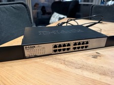 D-Link DGS-1016D 16-Port Gigabit Switch - Schwarz - kein Lüfter