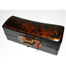 Schatz Schmuck Kiste Kasten Truhe Box Aufbewahrung Schatulle Holz schwarz antik