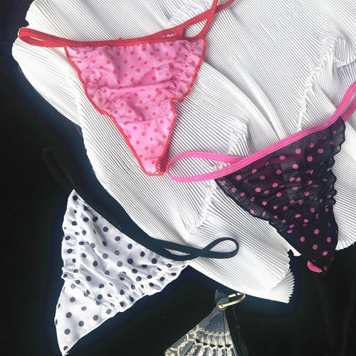 Damen nylon gepunktet tanga - nylon,