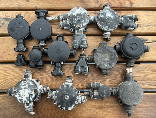 10x bakelit verteilerdosen - 10x,