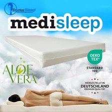 Comfort Rollmatratze Medisleep Bezug AloeVera 90 x 200 x 10cm Härtegrad 2