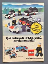 LEGO Polizei Legoland Polizia italiano Original 1978 Vintage Advert Werbung
