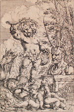 Jonas Umbach Dionysos Bacchanal Kinder Barock Antike Mythologie Orig Kupferstich