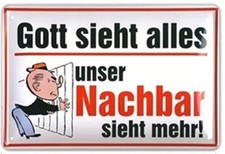 Retro Blechschild mit Spruch