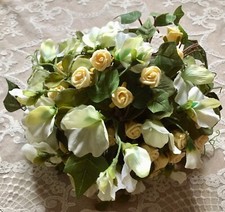 Künstlicher Blumenstrauß Rosen Malven? Efeu Blumen Deko