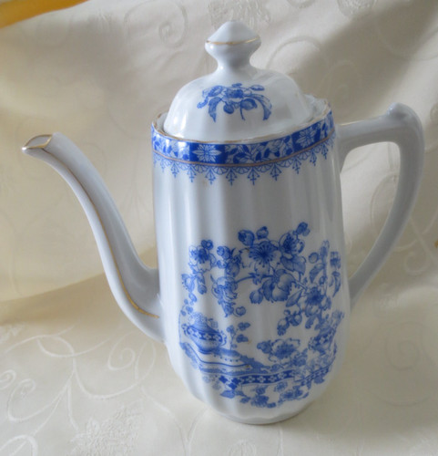 Kaffeekanne china blau - kaffeekanne,