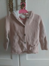 Mädchen Strickweste Gr 86/92 altrosa mit Bärchenohrkapuze Lupilu Neu!