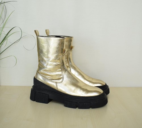 Tolle zara boots gold 39 - boots, gr.