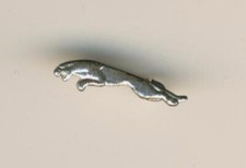 Anstecker / Brosche / Pin - Jaguar - Logo silbern - Breite 20 mm